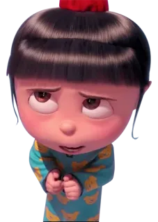 😓 Agnes Despicable Me cartoon, movie, girl, cute, child, animated telegram sticker