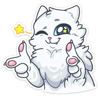 😉 cat, sticker, cute, animal, cartoon telegram sticker
