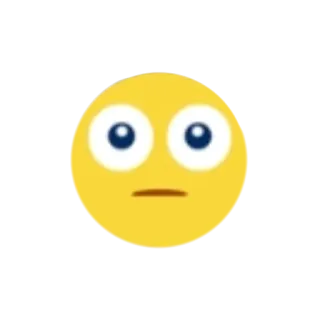 😐 Эмодзи, Желтый, Мультфильм, Лицо, Выражение, Смешной telegram sticker