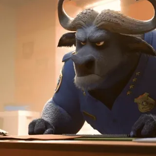 😤 Chief Bogo Zootopia telegram sticker