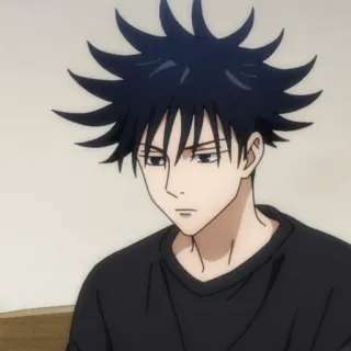♠️ Megumi Fushiguro Jujutsu Kaisen Anime, Manga, Ernst, Dunkle Haare, Teenager telegram sticker