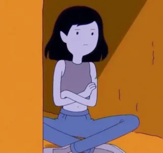 😐 Marceline Adventure Time Adventure Time, Marceline, vampier, cartoon, animatie telegram sticker