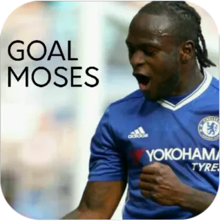 ⚽ Moses GOAL MOSES futebol, atleta, esportes, gol, futebol telegram sticker