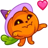 Cat Pumpkin | @Premium_Emojis_Telegram telegram emojis 😘
