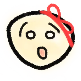 😮 Cartoon, Geschrokken, Gezicht, Expressie, Schattig telegram sticker