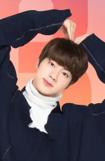 🙆‍♂ Jin kpop, idol, sänger, bts, koreanisch, herz telegram sticker
