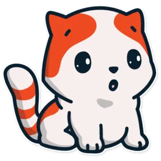 😯 кот, котенок, милый, мультфильм, животное telegram sticker