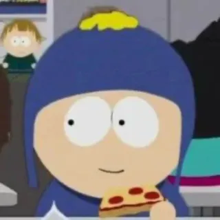 🙂 Craig Tucker South Park cartoon, south park, animated, character, funny, pizza telegram sticker