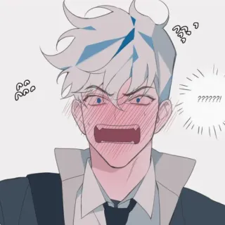 😳 ???????! 动漫, 生气, 震惊, 脸红 telegram sticker