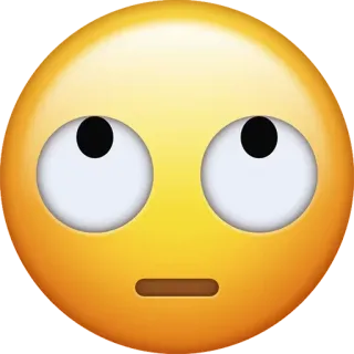 🙄 emoji, eyes, face, expression whatsapp sticker