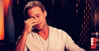 😑 Ryan Gosling Meme, llorando, triste, Ryan Gosling, emocional telegram sticker
