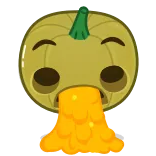 🤮 Kürbis, Kotze, Halloween, Cartoon, Aufkleber telegram sticker