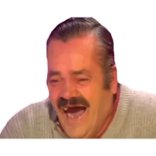 😂 lachen, man, snor, vreugde, uitdrukking, grappig telegram sticker