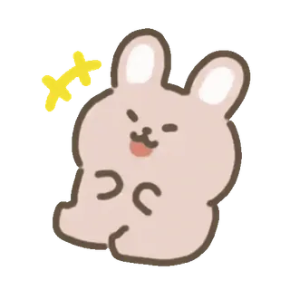 🐰 กระต่าย, น่ารัก, คาวาอิ, การ์ตูน, สัตว์, สติกเกอร์ telegram sticker