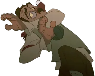 😫 Ratigan The Great Mouse Detective cartone animato, cattivo, Ratigan, Basil l'investigatopo, Disney, animazione telegram sticker