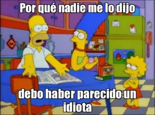 😱 Homer Simpson, Marge Simpson, Lisa Simpson The Simpsons Por qué nadie me lo dijo debo haber parecido un idiota 심슨, 만화, 코미디, 유머, 재미있는, 애니메이션, TV 프로그램 telegram sticker