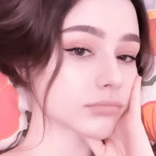 🐠 mujer, retrato, cara, belleza, chica, maquillaje, selfie telegram sticker