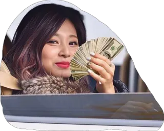 🤑 wanita, uang, tunai, uang seratus dolar, kekayaan, kesuksesan telegram sticker