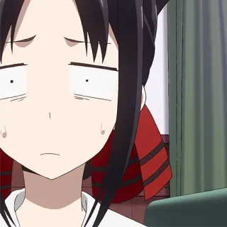 😨 Kaguya Shinomiya Kaguya-sama: Love Is War Аниме, Кагуя-сама, Любовь это война, Кагуя Синомия, в шоке, удивлен telegram sticker