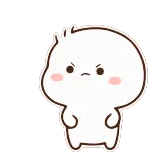 😤 enojado, dibujos animados, lindo, irritado, expresión telegram sticker
