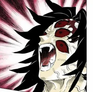 🌓 Muzan Kibutsuji Demon Slayer Anime, Quỷ, Tức giận, Nhân vật phản diện, Mắt telegram sticker