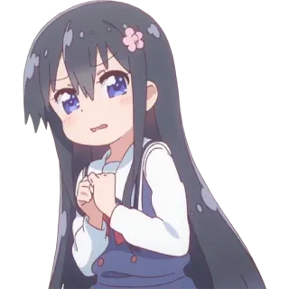 😳 anime, girl, cartoon, school uniform whatsapp sticker
