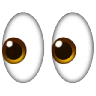 👀 eyes, emoji, looking, expression, staring telegram sticker