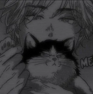 🍞 ME cat, manga, anime, character, pet, drawing, portrait telegram sticker