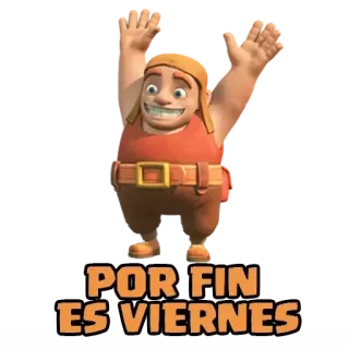 😱 POR FIN ES VIERNES Kreskówka, Święto, Piątek, Szczęśliwy telegram sticker