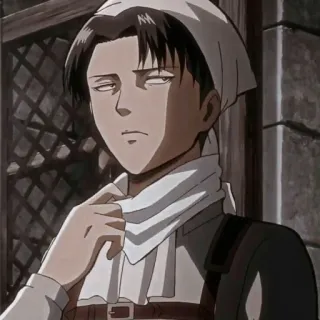 ⚔ Levi Ackerman Attack on Titan Anime, Mangá, Limpeza, Estoico, Personagem whatsapp sticker
