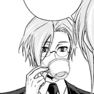 🎩 Anime, Manga, Teh, Kacamata, Pria, Minuman telegram sticker