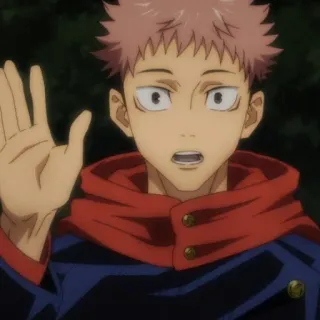 🍂 Yuji Itadori Jujutsu Kaisen Anime, Charakter, rote Haare, Jujutsu Kaisen, Yuji Itadori whatsapp sticker