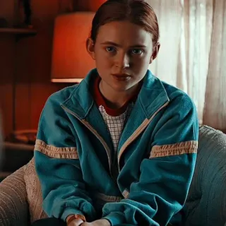 😐 Max Mayfield Stranger Things Max, Mayfield, Stranger Things, personagem, série, anos 80, cabelo ruivo, menina telegram sticker
