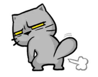 💨 Katze, Furz, Cartoon, Tier, Humor telegram sticker