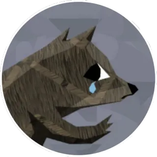 👋 lobo, llorando, triste, animal, dibujos animados, pegatina, emoción telegram sticker