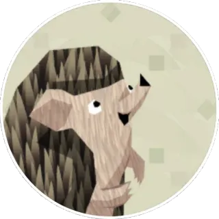 😯 erizo, animal, lindo, pegatina, ilustración, fauna telegram sticker