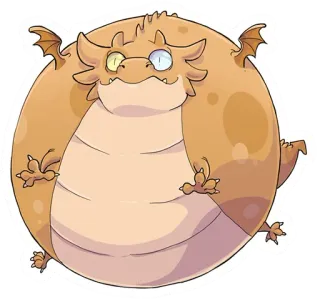 😟 Drache, Cartoon, Fantasy, Ballon, Niedlich, Monster telegram sticker