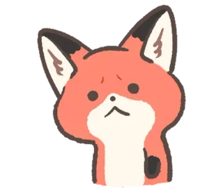 😠 キツネ, 漫画, 動物, ステッカー, かわいい, 悲しい telegram sticker