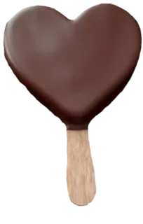🤎 Schokolade, Eis, Herz, Eis am Stiel, Dessert, Snack whatsapp sticker
