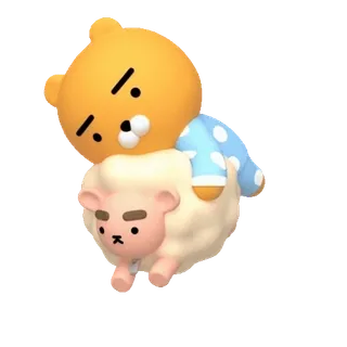💬 ตัวละคร, นอนหลับ, แกะ, น่ารัก, น่าเอ็นดู telegram sticker