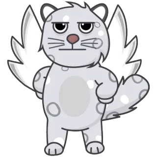 😐 cat, animal, cartoon, sticker telegram sticker