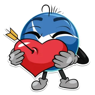 ❤️ seta, coração, amor, desenho animado, Dia dos Namorados, emoji telegram sticker