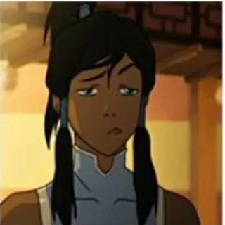 😐 Korra The Legend of Korra Korra, Avatar, La Légende de Korra, animé, personnage, Nickelodeon telegram sticker