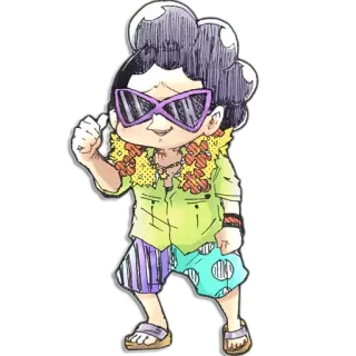 👍 Minoru Mineta My Hero Academia anime, character, sunglasses, beachwear telegram sticker