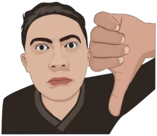 👎 Không thích, Ghét, Tiêu cực, Thất bại, Không vui, Không hài lòng telegram sticker