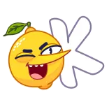 👌 lemon, fruit, cartoon, wink, funny, food telegram sticker