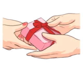 🎁 regalo, manos, regalo, amor, dar telegram sticker