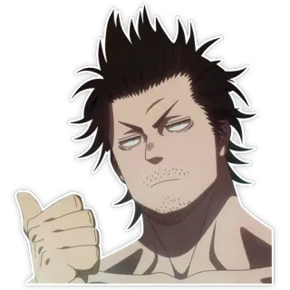 Black clover / Чёрный клевер whatsapp stickers