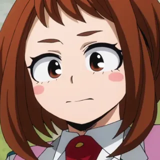 📚 Ochaco Uraraka My Hero Academia anime, girl, ochako uraraka, my hero academia, character telegram sticker