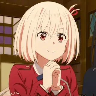 ๐ anime girl, cartoon, character, smiling, cute telegram sticker